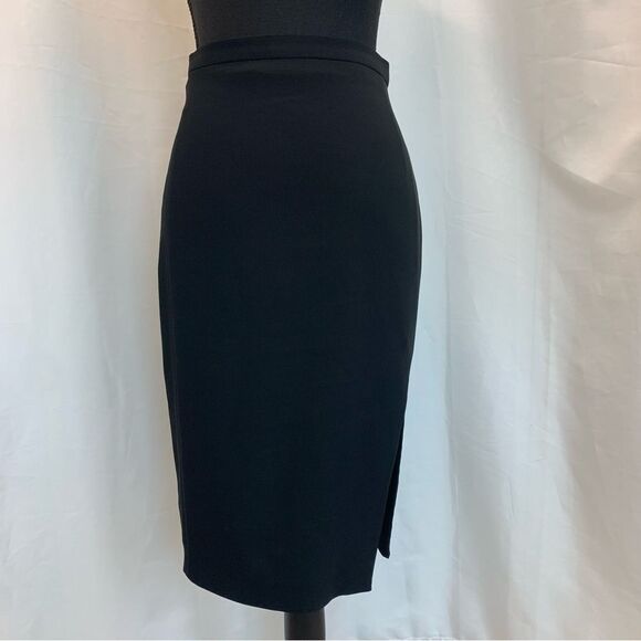 ALTUZARRA black pencil skirt side slit Sz 36 NWOT - Picture 3 of 12